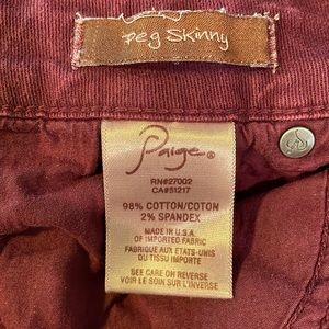 Paige peg skinny jeans. Size 29
